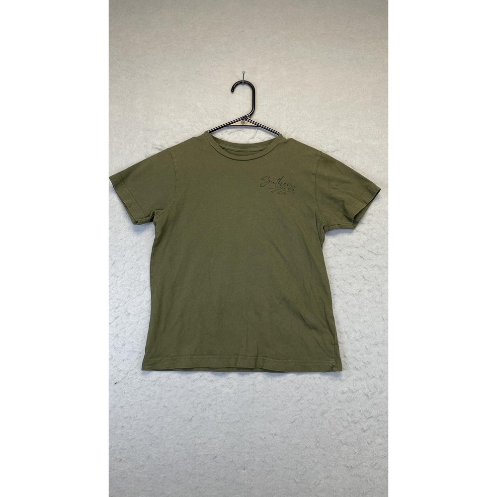 Southern Boy Co Shirt Boys Medium Green Chasin' Bands Camo Ducks Graphic Hunting
